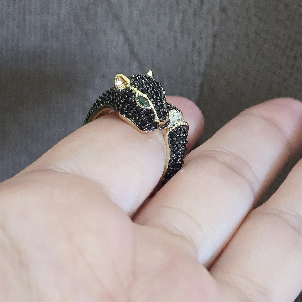 Cote d'Argent Black🖤 Panther Bypass Ring💍 - NWT